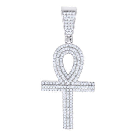 925 Sterling Silver Pendant Moissanite 1.15 Ctw