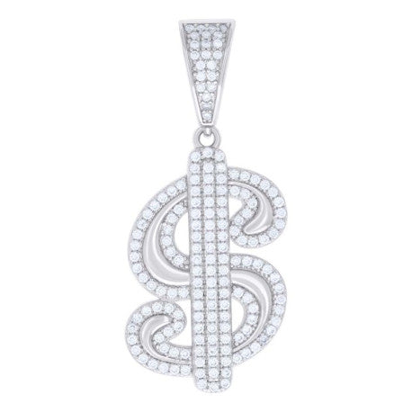 925 Sterling Silver Pendant Moissanite 1.38 Ctw