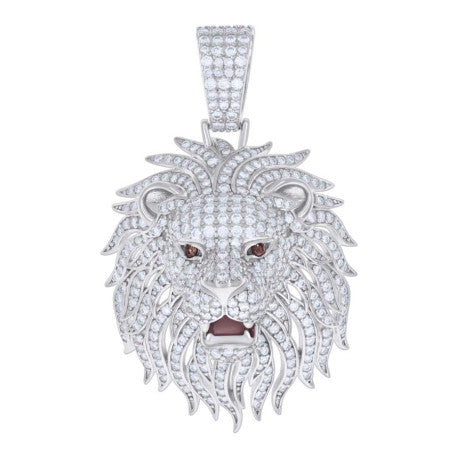 925 Sterling Silver Pendant Moissanite 2.72 Ctw