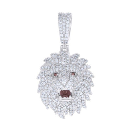 925 Sterling Silver Pendant Moissanite 2.81 Ctw