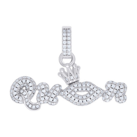925 Sterling Silver Pendant Moissanite Ctw 1.03