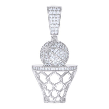 925 Sterling Silver Pendant Moissanite Ctw 1.15