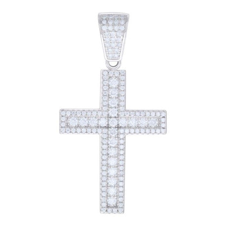 925 Sterling Silver Pendant Moissanite Ctw 1.85