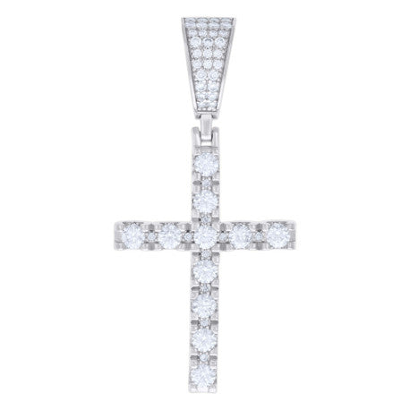 925 Sterling Silver Pendant Moissanite Ctw 2.04