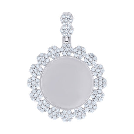 925 Sterling Silver Pendant Moissanite Ctw R:1.95