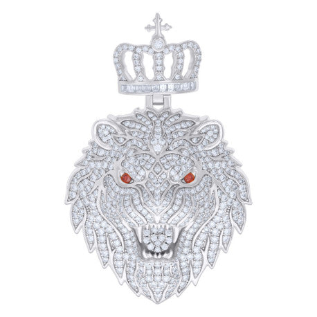 925 Sterling Silver Pendant Moissanite Ctw R:4.48,