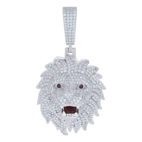 925 Sterling Silver Pendant Moissanite Ctw R: 7.69