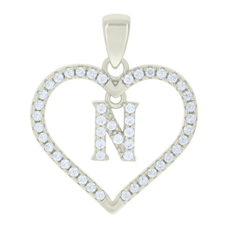 925 Sterling Silver Pendant "N"