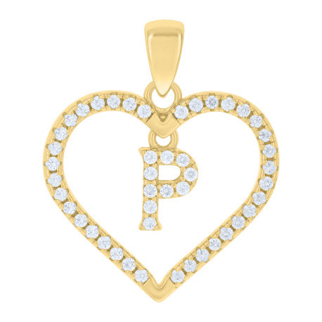 925 Sterling Silver Pendant "P"