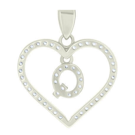 925 Sterling Silver Pendant "Q"