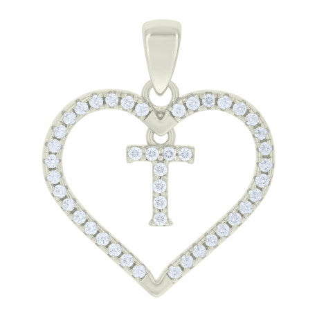 925 Sterling Silver Pendant "T"