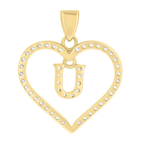 925 Sterling Silver Pendant "U"