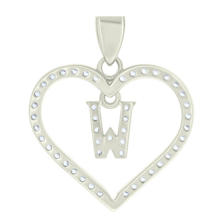 925 Sterling Silver Pendant "W"