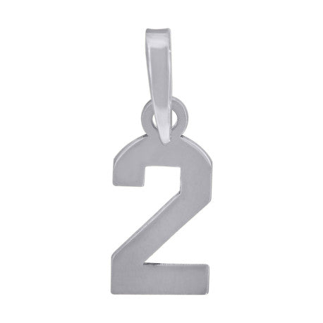 925 Sterling Silver Number Pendant "2"