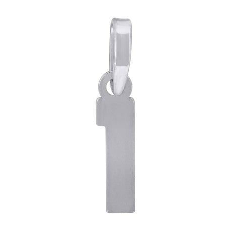 925 Sterling Silver Number Pendant "1"