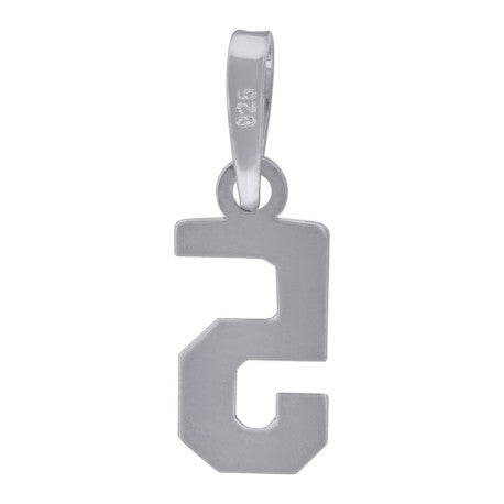 925 Sterling Silver Number Pendant "5"