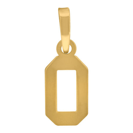 925 Sterling Silver Number Pendant "0"