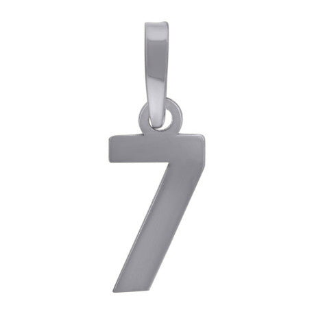 925 Sterling Silver Number Pendant "7"