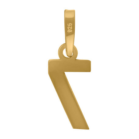 925 Sterling Silver Number Pendant "7"