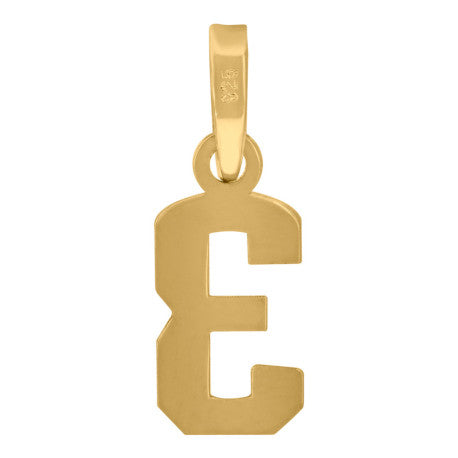 925 Sterling Silver Number Pendant "3"