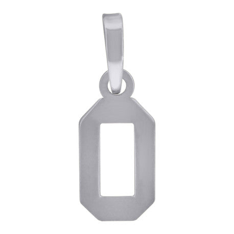 925 Sterling Silver Number Pendant "0"