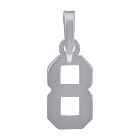 925 Sterling Silver Number Pendant "8"
