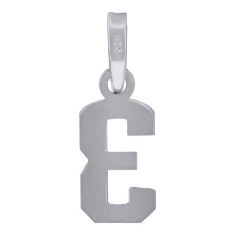 925 Sterling Silver Number Pendant "3"