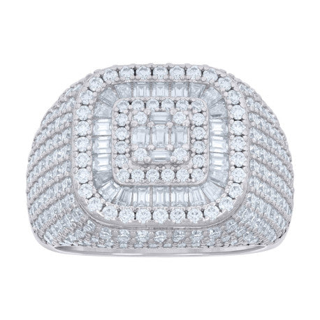 925 Sterling Silver R:3.29Ctw, B:1.11Ctw Moissanit