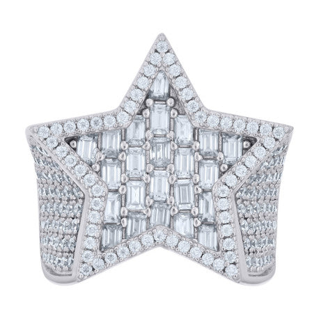 925 Sterling Silver R:3.36Ctw, B:2.25Ctw Moissanit