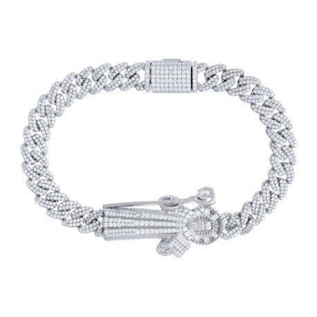 925 Sterling Silver R:5.85Ctw, B:0.45Ctw Moissanit