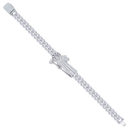 925 Sterling Silver R:5.85Ctw, B:0.45Ctw Moissanit