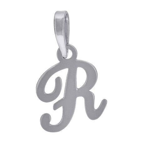 925 Sterling Silver "R" Initial Pendant