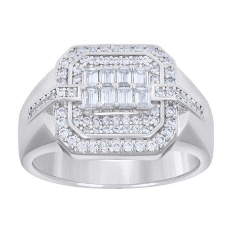 925 Sterling Silver Ring Moissanite 0.58Ctw, Bague