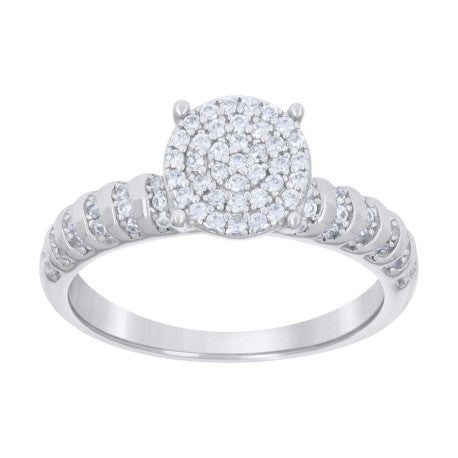 925 Sterling Silver Ring S5-S10 Moissanite Ctw 0.0