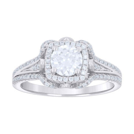 925 Sterling Silver Ring S5-S10 Moissanite Ctw 1.3