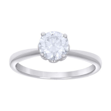 925 Sterling Silver Ring S5-S9 Moissanite Ctw 1.06