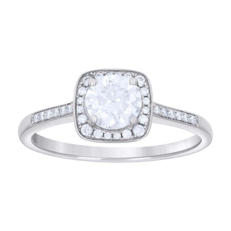925 Sterling Silver Ring S5-S9 Moissanite Ctw 1.26