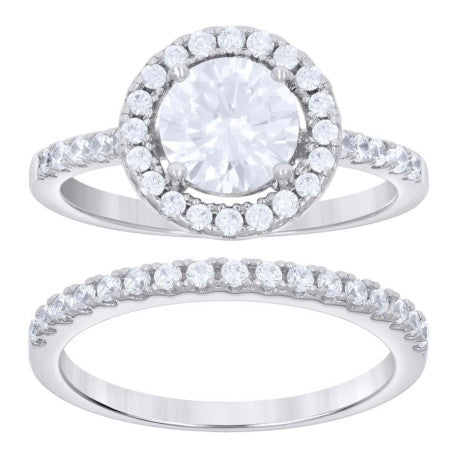 925 Sterling Silver Ring S6-S9 Moissanite Ctw R:1.
