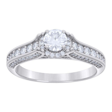 925 Sterling Silver Ring With Moissanite Ctw 1.39