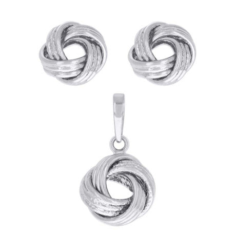 925 Sterling Silver Set Earrings And Pendant