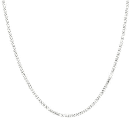 925 Sterling Silver Solid Classic Cuban Chain Silver 070 2.5mm