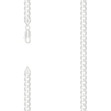 925 Sterling Silver Solid Classic Cuban Chain Silver 200 8mm