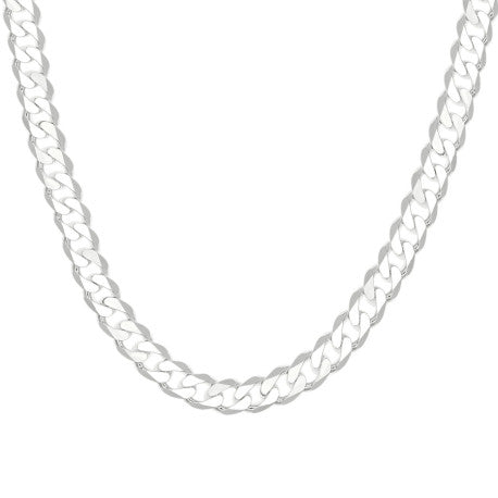 925 Sterling Silver Solid Classic Cuban Chain Silver 250 9.5mm