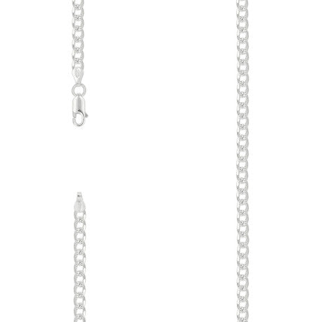925 Sterling Silver Solid  Pave Classic Cuban Chain Silver 120 5mm