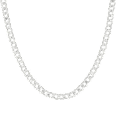 925 Sterling Silver Solid  Pave Classic Cuban Chain Silver 180 7mm