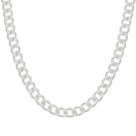925 Sterling Silver Solid  Pave Classic Cuban Chain Silver 250 9.5mm