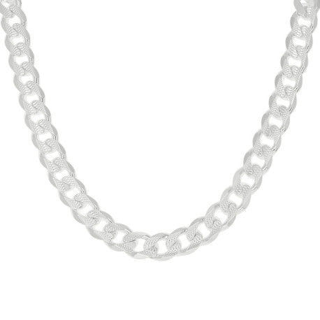 925 Sterling Silver Solid  Pave Classic Cuban Chain Silver 300 11mm