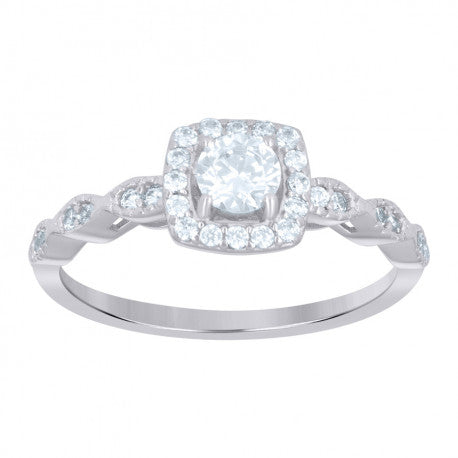 925 Sterling Silver Solitaire Ring
