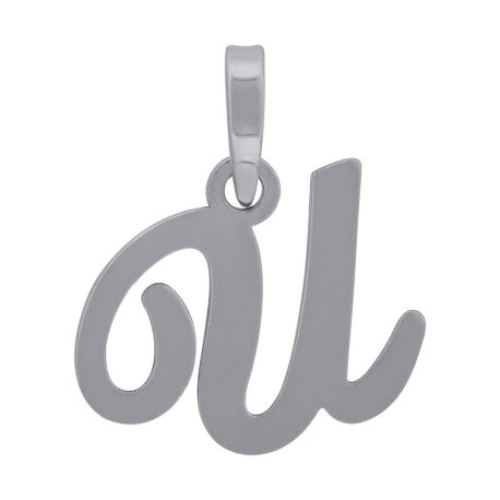 925 Sterling Silver "U" Initial Pendant