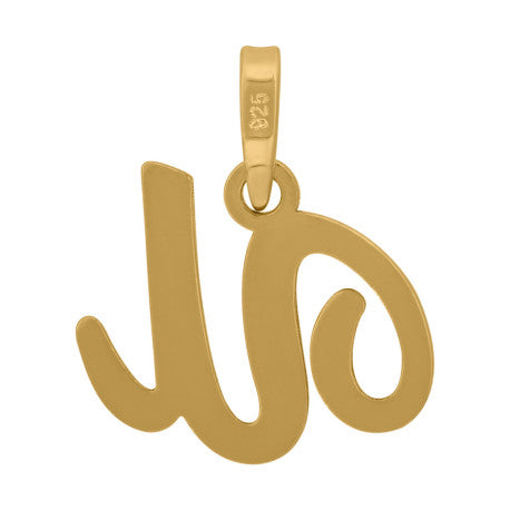 925 Sterling Silver "U" Initial Pendant